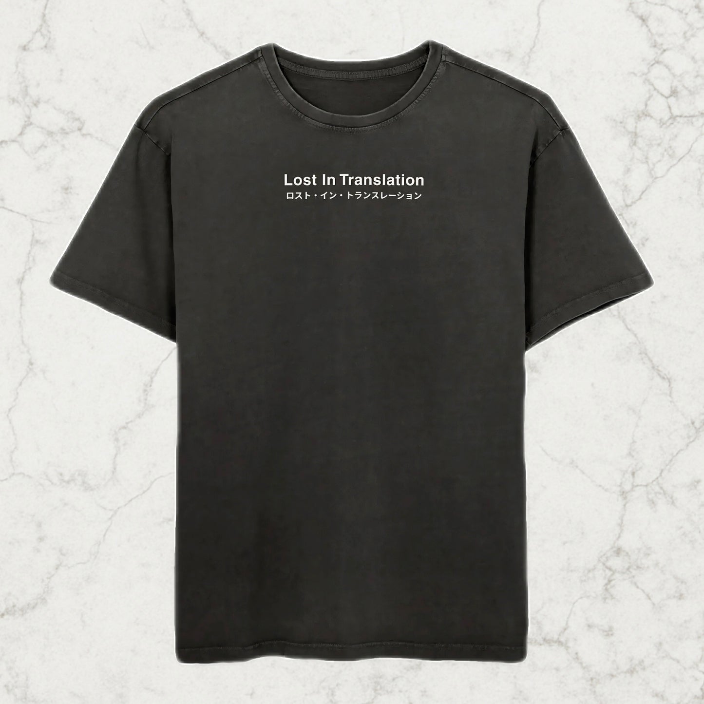 LOST IN TRASLATION TEE | Luma Apparel Club ,Acid Washed Heavy Oversize Tee