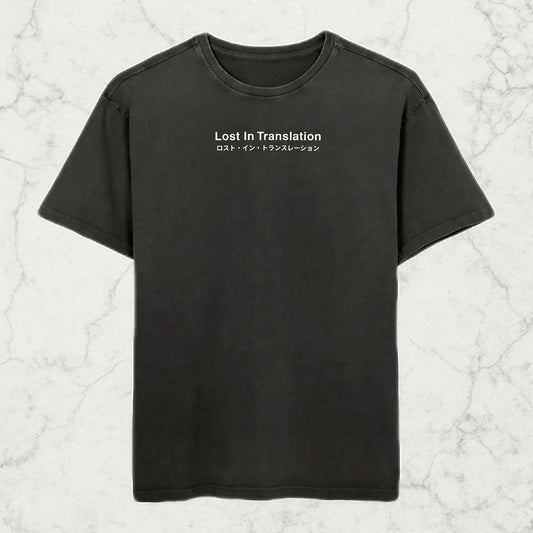 LOST IN TRASLATION TEE | Luma Apparel Club ,Acid Washed Heavy Oversize Tee
