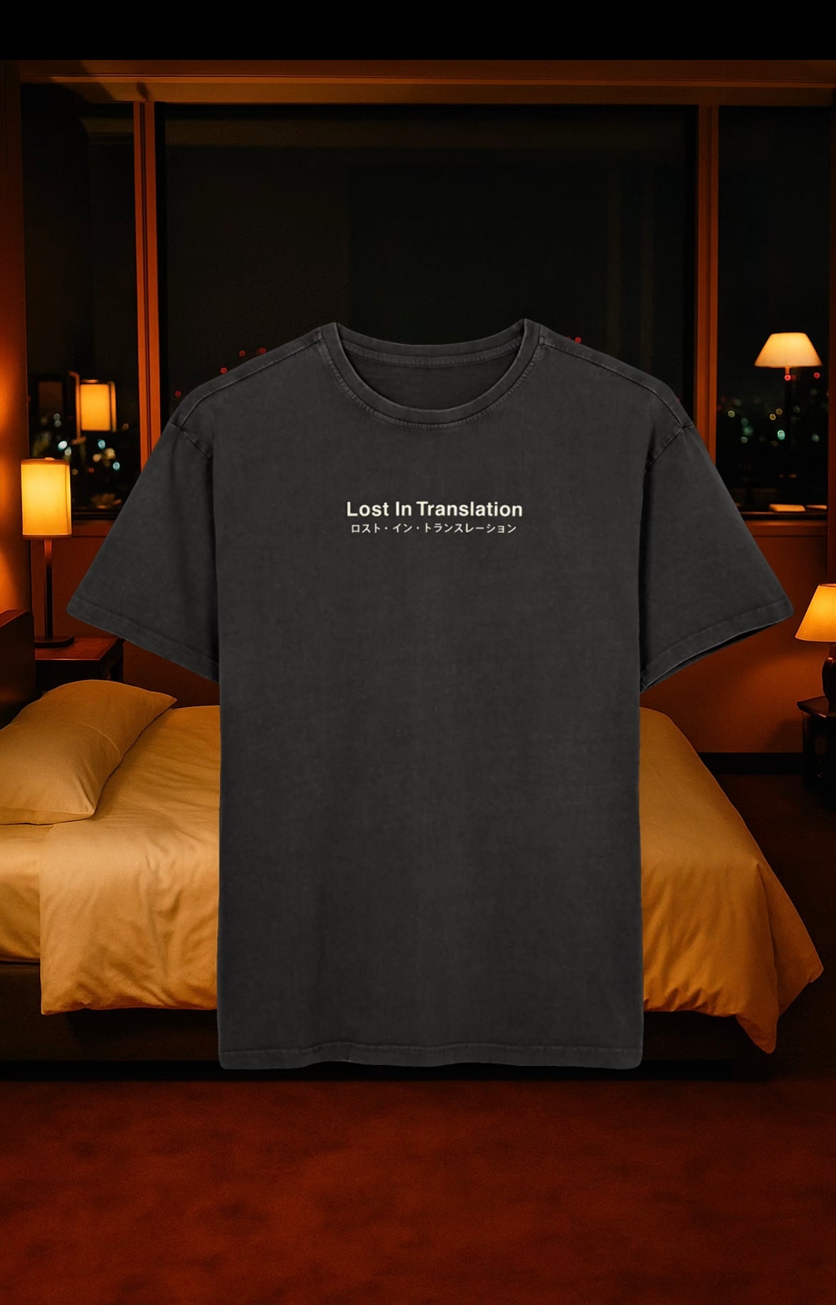 LOST IN TRASLATION TEE | Luma Apparel Club ,Acid Washed Heavy Oversize Tee